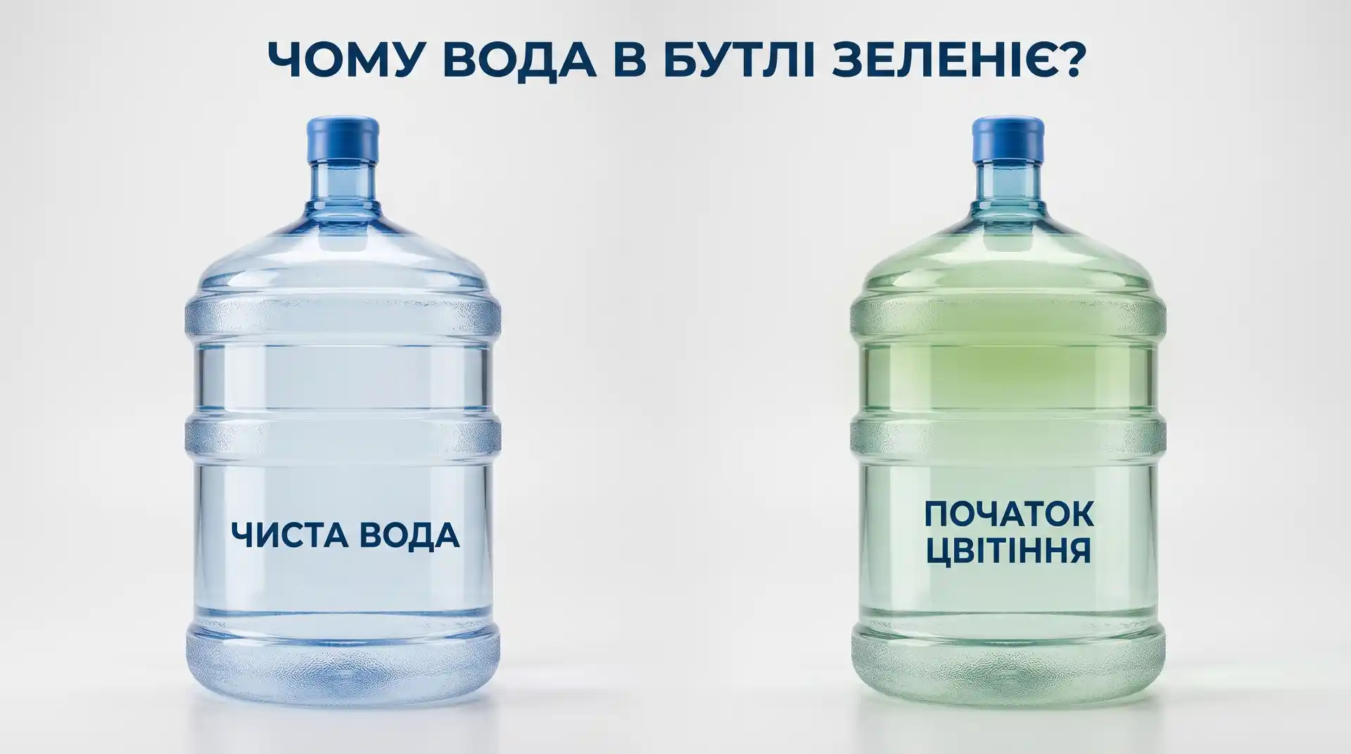 Чому вода в бутлі зеленіє: наукове пояснення та як цього уникнути