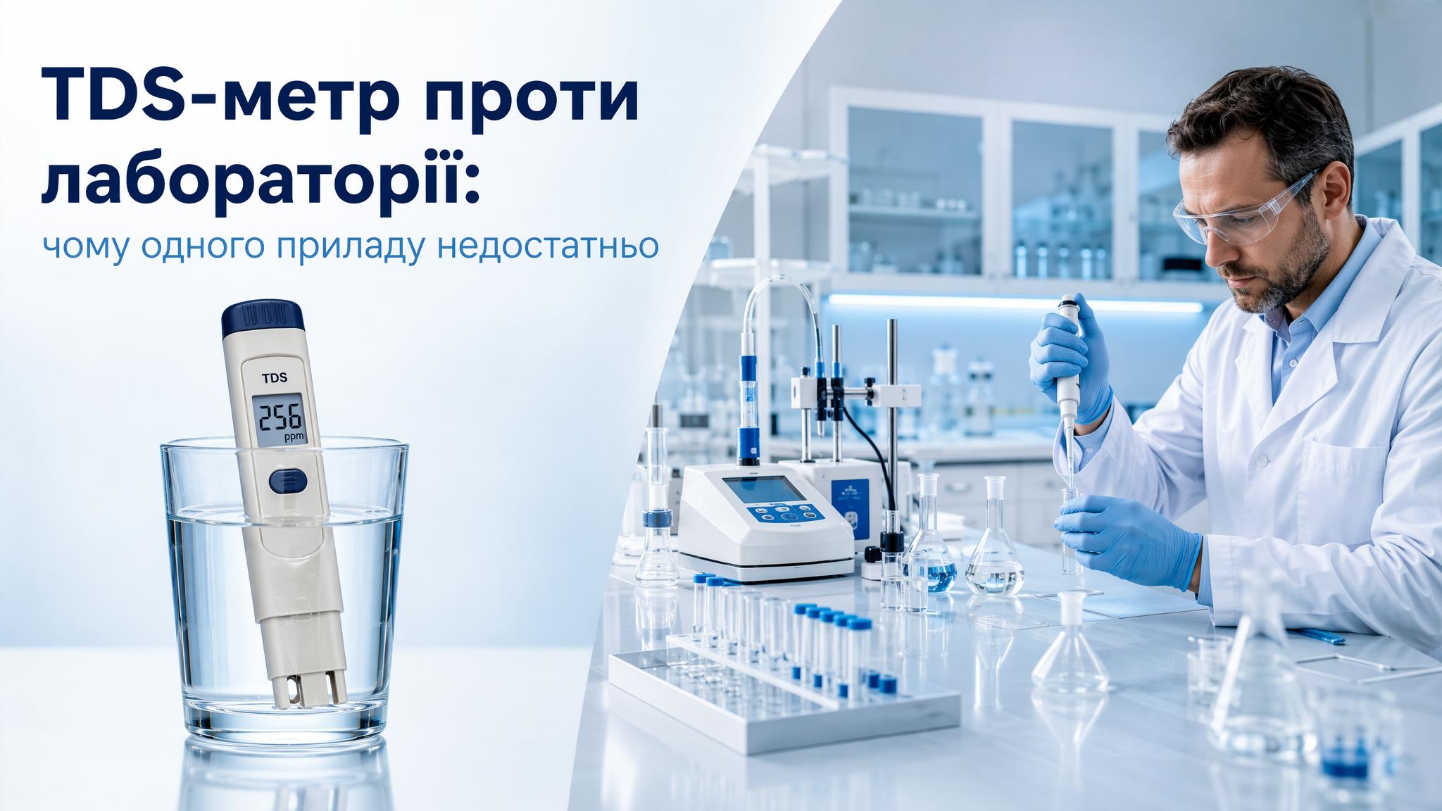 TDS-метр проти лабораторії: чому одного приладу недостатньо