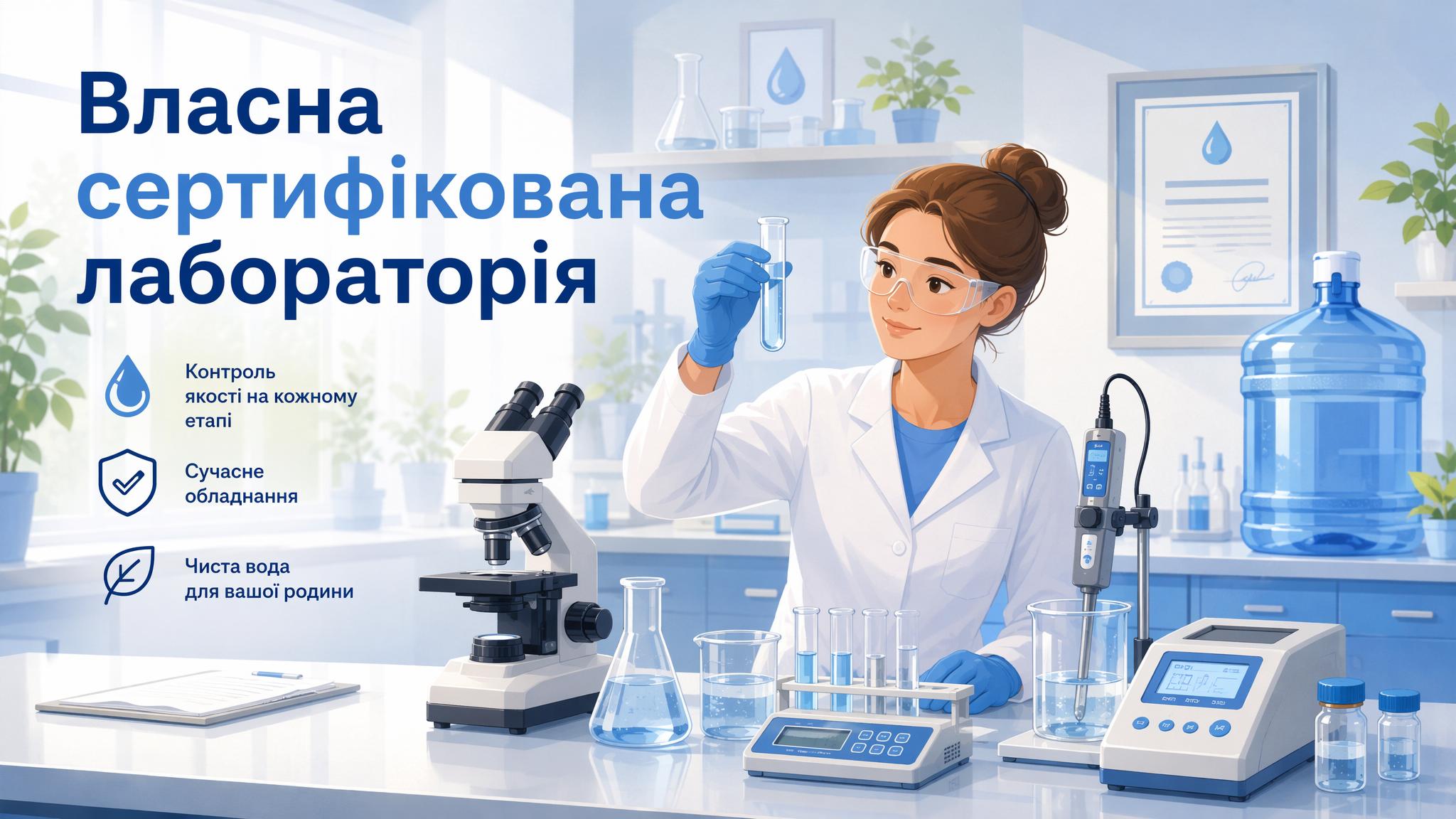 Власна сертифікована лабораторія: як ми контролюємо якість води